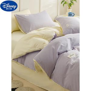 Disney Комплект постельного белья 1.8м, 4 предмета, для кровати 200 см, цвет светло-фиолетовый + бежевый, класс А, не скатывается и не линяет