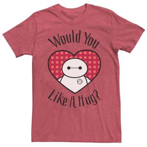 Мужская футболка Disney's Big Hero 6 Baymax Heart Want a Hug Tee