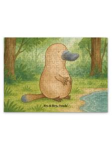 Mr. & Mrs. Panda Дизайн пазла «Утконос: смелость без слов» в белом цвете