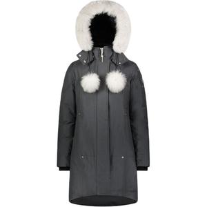 Женская пуховая куртка Moose Knuckles, темно-серый/бежевый Collar