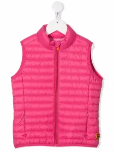 Стеганый жилет на молнии Save The Duck Kids, розовый