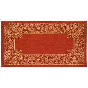 Коврик для внутреннего и наружного использования с изображением павлина Safavieh, красный, 275x366 см