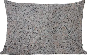 Подушка для улицы - Гранит - Текстурированный дизайн - Камень - 50 x 30 см - Устойчива к атмосферным воздействиям - Подушка для отдыха - Подушка для дивана - Украшение для гостиной MuchoWow