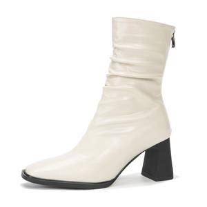 Bamiti Как по земле ходить ботильоны на каблуке 7 см женские экрю, цвет Ecru