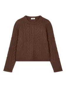 Свитер фактурной вязки Tomboy, коричневый