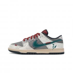 Nike Мужские низкие скейтбордные кроссовки Dunk, сине-серый