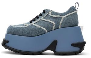 Candy Series Low Top Small Leather Shoes 9.5cm Women's DAPHNE LAB, denim is busy