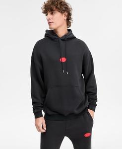 Толстовка с капюшоном Dilvano Oversized Wax Logo Pullover Hoodie Hugo Boss, Black