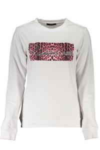 Толстовка женская Cavalli Class с принтом, белый / розовый