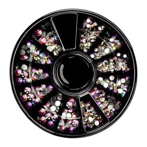 Карусель с декором - Разноцветные стразы 01 NEONAIL