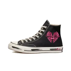 Converse Chuck 70 Lemon Joy устойчивые к истиранию высокие кроссовки из холста unisex винтажные Black