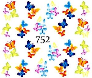 Водные наклейки для ногтей - №752, Raisin