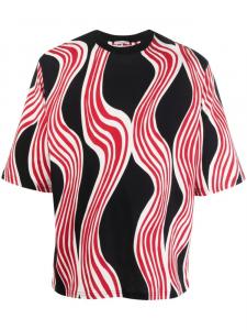 Moncler футболка с абстрактным принтом, черный