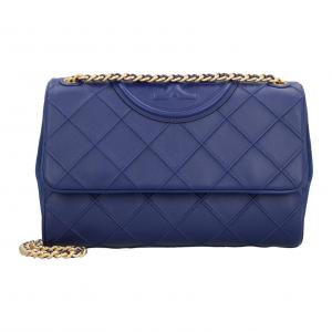 TORY BURCH Сумка кроссбоди из кожи наппа с отделкой из замши