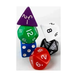 Джамбо Ассорти Поли Набор (6), Dice - Jumbo Opaque (Koplow)