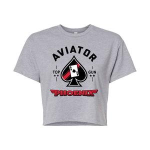 Укороченная футболка с рисунком для юниоров Top Gun "Aviator Phoenix" Licensed Character, серый