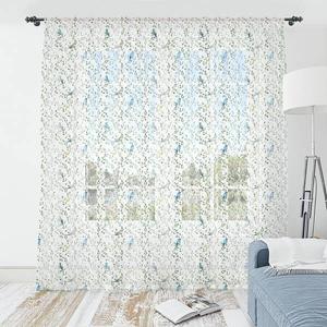 Штора Abakuhaus Vögel 2 шт, 274x220x0,5 см цвет resedagrün mehrfarbig