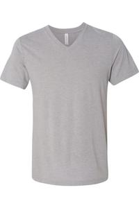 Футболка с коротким рукавом и V-образным вырезом BELLA + CANVAS Triblend, цвет athletic grey triblend