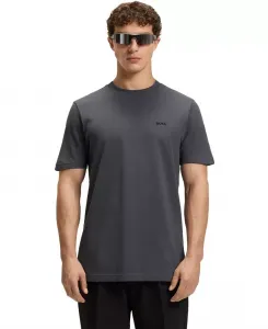Мужская хлопковая футболка Regular Fit из пике Hugo Boss, серый
