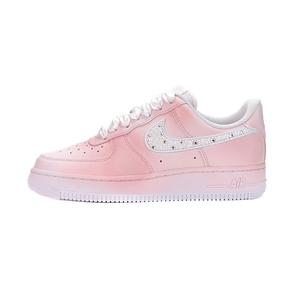 Nike Кроссовки для скейтбординга Air Force 1 Pink Mist Meteor, устойчивые к истиранию, низкие, унисекс, розовые