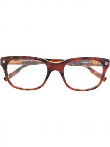 Очки в квадратной оправе черепаховой расцветки Zegna, коричневый