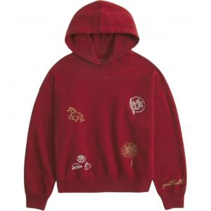 Женская толстовка из коллекции "Весенний фестиваль года Лошади" Abercrombie＆Fitch, красный