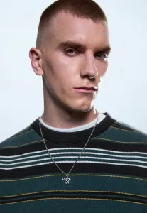 Полосатая рубашка-поло унисекс Vans, Mystic Moss