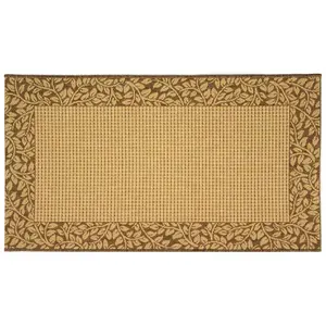 Ковер для улицы и дома с широкими бортиками Safavieh, коричневый, 61x107 см