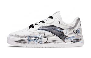 ANTA Женские расслабленные нескользящие износостойкие низкие кеды для скейтбординга black white