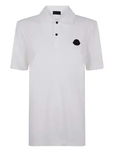 Рубашка поло с нашивкой-логотипом Moncler, белый