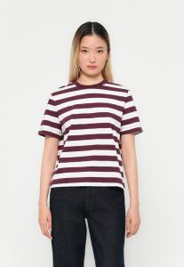 Футболка Selected Femme SLFESSENTIAL STRIPED BOXY TEE, Fig/Bright/Multi-Coloured