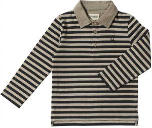 ME & HENRY Детская рубашка-поло Waverly в черно-кремовую полоску