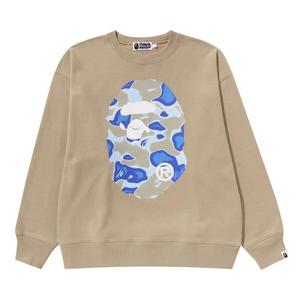 Толстовка BAPE Liquid Camo Ape Head Relaxed Fit Crewneck Sweat 'Beige'