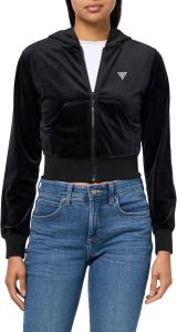 Женская худи с молнией укороченная GUESS, Jet Black