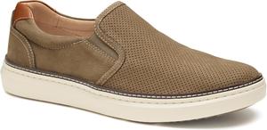 Мужские повседневные туфли с перфорацией Johnston Murphy Culling 2 без шнурков Johnston & Murphy, Taupe Suede