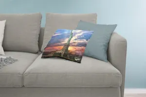 Декоративная подушка , диванная подушка, декоративная подушка для гостиной, 60x40 см, Статуя Свободы в Нью-Йорке на закате - Подушка - Подушка с фотографией MuchoWow