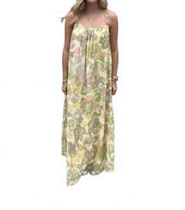 Изалин Макси Платье в разноцветном принте FRNCH, мультиколор