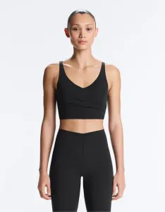 Черная майка-кроссовер OYSHO Light touch