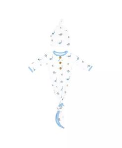 Платье для девочки с узлом и шапочкой в комплекте Kyte BABY, синий