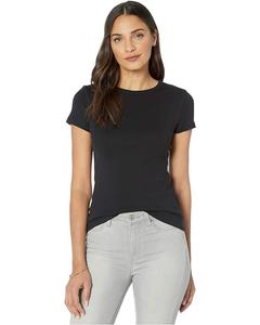 Футболка Lilla P 1x1 Rib Short Sleeve Crew Neck, черный