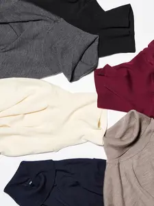 Джемпер с высоким воротом из мериноса Uniqlo, серый