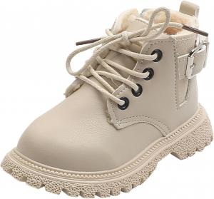 Детские боевые ботинки для девочек, модные короткие ботильоны с низким каблуком, детские ботинки, короткие ботильоны (малыши/маленькие дети/старшие дети) JEUROT, White