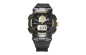 Disney Часы Mickey Series Electronic Movement TPU Strap Watch Unisex Black Dial