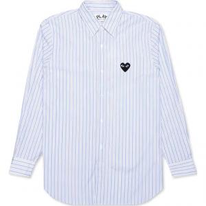 CDG Play Мужская рубашка сине-белая