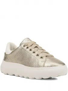 Кроссовки Spherica EC 4.1 из металлизированной кожи на шнуровке Geox, нейтральный