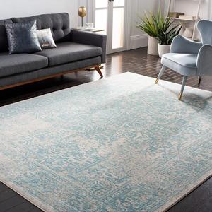 Ковер SAFAVIEH, 275 x 366 см, Evoke Collection, Ivory & Aqua, дизайн Oriental Distressed, не линяет и прост в уходе, идеален для помещений с высокой проходимостью в гостиной, спальне (EVK256J)
