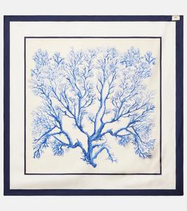 Шелковый платок с принтом Agua by Agua Bendita, синий