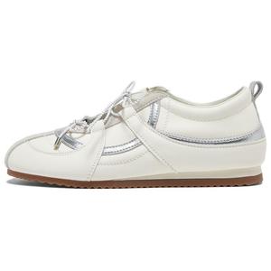 BASTO Дышащие женские кэжуал кеды низкие бежево-серые с серебром, цвет Beige/Gray/Silver