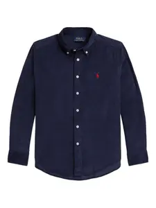 Вельветовая рубашка с длинными рукавами POLO RALPH LAUREN KIDS, синий