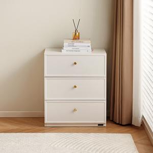 Quanu Комод Muxi White для прихожей из массива дерева, 3 ящика